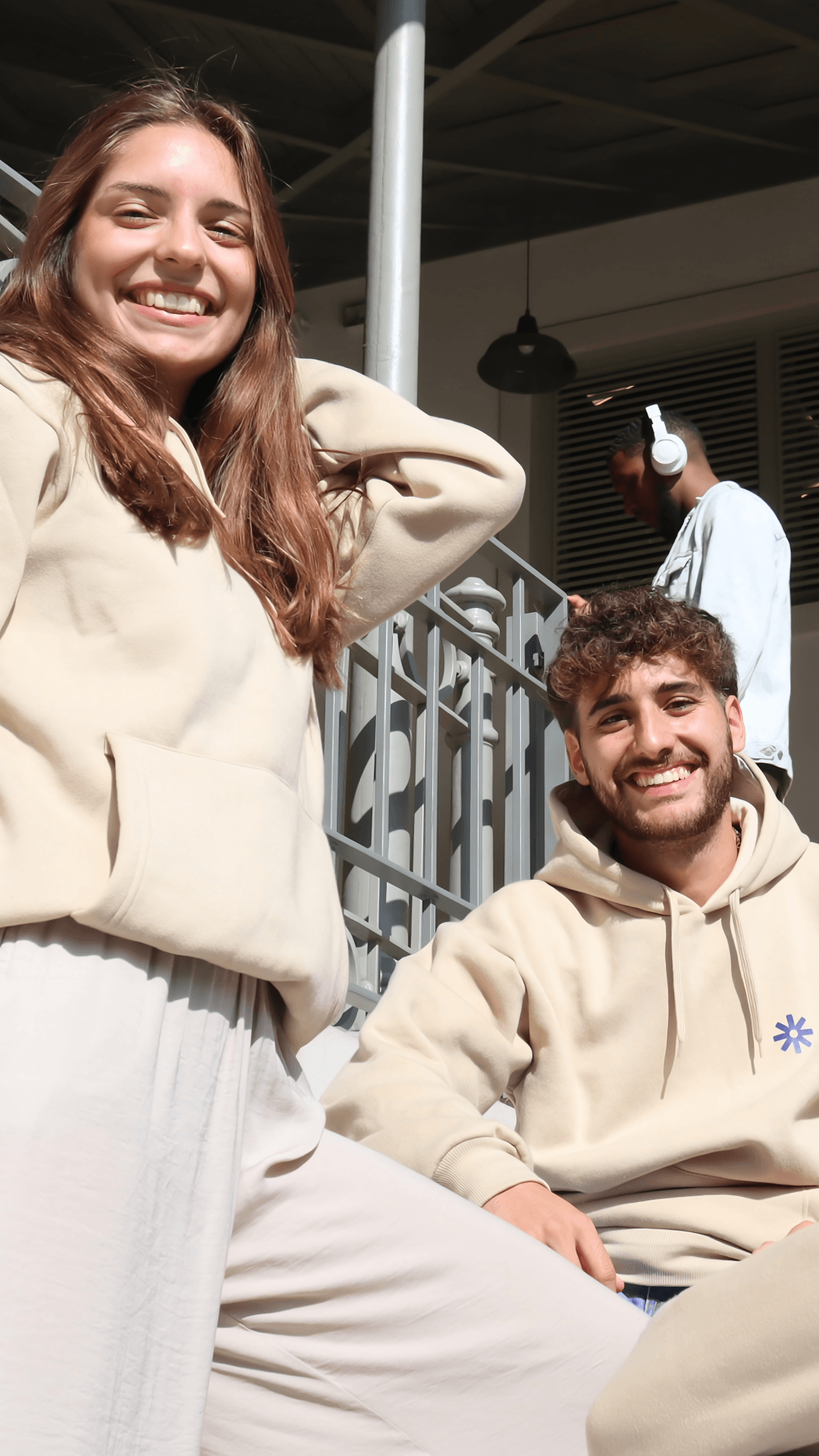 ESN Porto students wearing merch